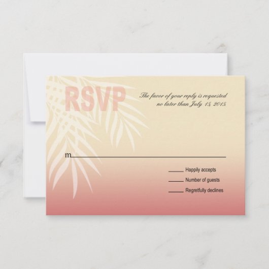 Summer Breeze Beach RSVP | rose (Devant)