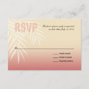 Summer Breeze Beach RSVP Roze Kaartje