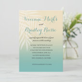 Summer Breeze Beach Wedding | Moutblauw Kaart (Staand voorkant)