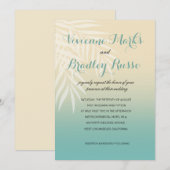 Summer Breeze Beach Wedding | Moutblauw Kaart (Voorkant / Achterkant)