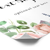 Summer Breeze Floral Custom Text Sign Poster (Hoek)