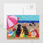 Summer Breeze Labradors schilderen Briefkaart (Voorkant / Achterkant)
