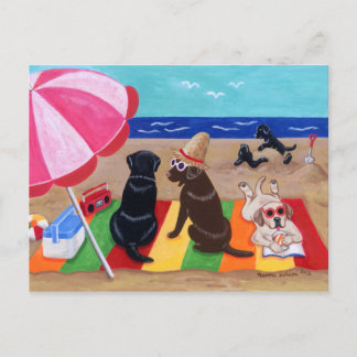 Summer Breeze Labradors schilderen Briefkaart