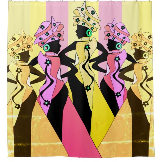 Summer Breeze Nubian African Queens Douche rideau (Devant)