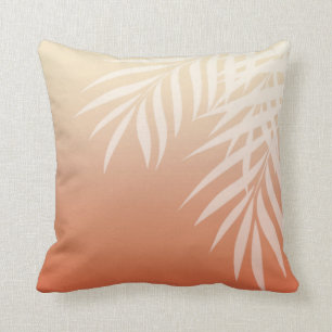 Summer Breeze Ombre Palm Fronds   perziken Kussen