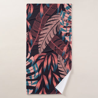 Summer bright seamless background with colorful tr