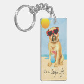 Summer Brussels Griffon Sleutelhanger (Voorkant Links)