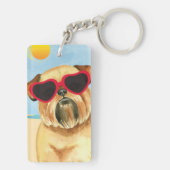 Summer Brussels Griffon Sleutelhanger (achterkant)