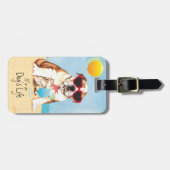Summer Bulldog Bagagelabel (Voorkant horizontaal)