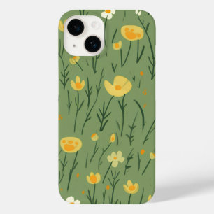 Summer Buttercups op groen Case-Mate iPhone 14 Hoesje