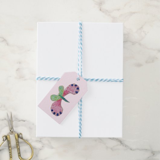 Summer Butterfly Gift Label Cadeaulabel (Met Touw)