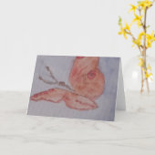 Summer Butterfly Wenskaart Kaart (Gele Bloem)