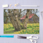 Summer Cabin Complete, Old Tree and Yellow Flowers Tissuepapier (Craft)