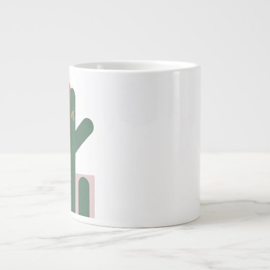 Summer Cactus Desert Sunset Name Coffee Mok (Voorkant)