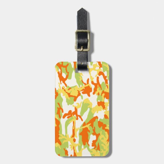 Summer Camo Pattern Bagagelabel (Voorkant verticaal)