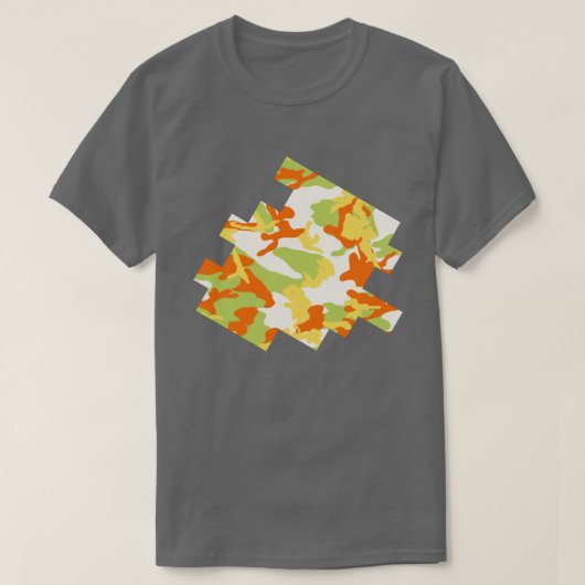 Summer Camo Pattern Digital Sketch T-shirt (Design voorkant)