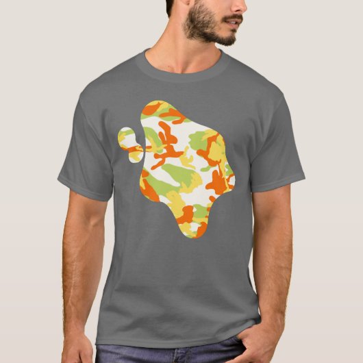 Summer Camo Pattern Paint Splat T-shirt (Voorkant)