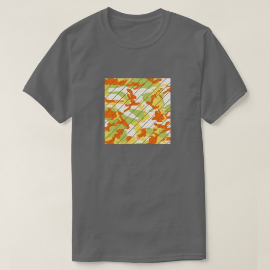 Summer Camo Pattern Square Sliced T-shirt (Design voorkant)