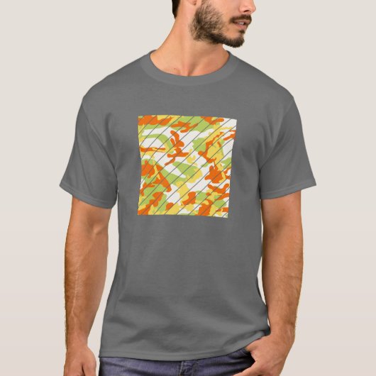 Summer Camo Pattern Square Sliced T-shirt (Voorkant)