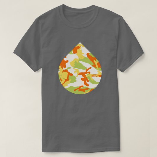 Summer Camo Pattern Teardrop T-shirt (Design voorkant)