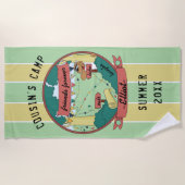 Summer Camp Beste Vrienden Strandlaken Personalise (Voorkant)
