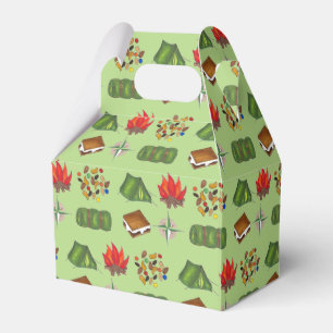 Summer Camp Compass Campfire S'mores Tent Trailmix Bedankdoosjes