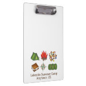 Summer Camp Counselor Smores Campfire Tent Compass Klembord (Rechts)