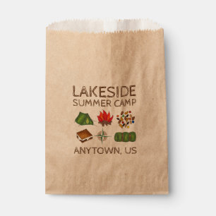 Summer Camp Fire Tent Compass Trail Mix S'mores Bedankzakje