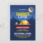 Summer Camp Flyer Kaart (Voorkant / Achterkant)