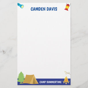 Summer Camp Personalized Stationery Briefpapier