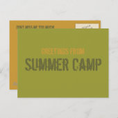 Summer Camp Postcard Briefkaart (Voorkant / Achterkant)