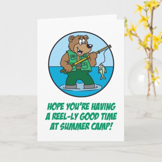 Summer Camp Vist Beer Kaart (Gele Bloem)