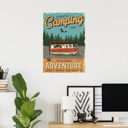 Summer Camping Poster (Thuiskantoor)