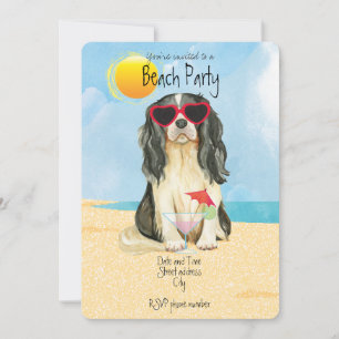 Summer Cavalier Beach Party Invitation Feestdagenkaart