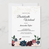 Summer Celebration Bachelorette Weekend Invitation Kaart (Voorkant)
