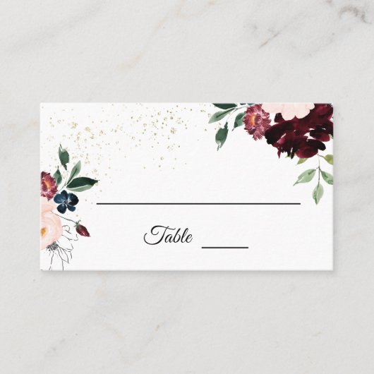 Summer Celebration Wedding Place Card Plaatskaartje (Voorkant)