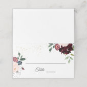Summer Celebration Wedding Place Card Tent (Buitenkant ongevouwen)