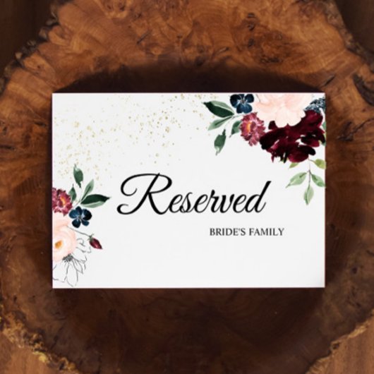 Summer Celebration Wedding Reserved Sign