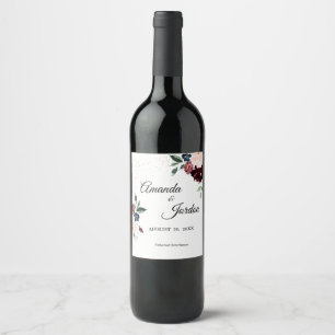Summer Celebration Wedding Wine Label Wijn Etiket