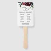 Summer Celebrding Wedding Program Hand Fan Handwaaier (Achterkant)