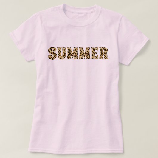 Summer Cheetah Print T-shirt (Design voorkant)