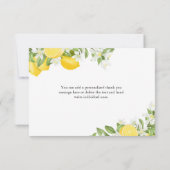 Summer Citrus Lemon Bedankt (Achterkant)