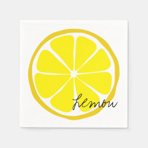 Summer Citrus Lemon Paper Napkin Servetten