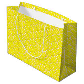 Summer Citrus Lemon Slices Gift Bag - GROTE Large Cadeauzakje (Achterkant Gekanteld)