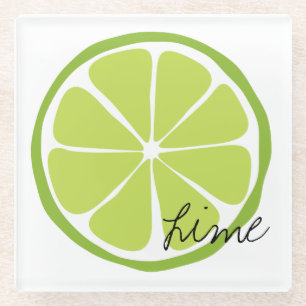Summer Citrus Limoen Glass Onderzetter