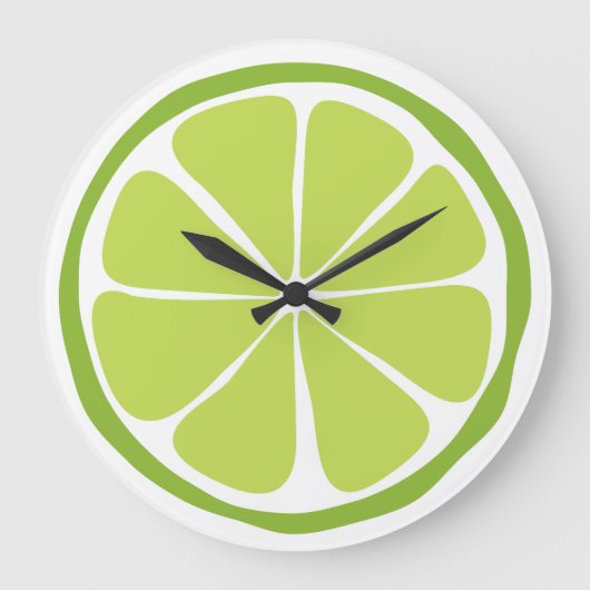 Summer Citrus Limoen Wall Clock Grote Klok (Voorkant)
