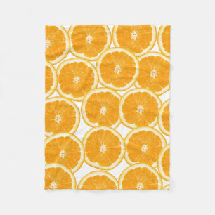 Summer Citrus Oranje Slices Fleece Deken
