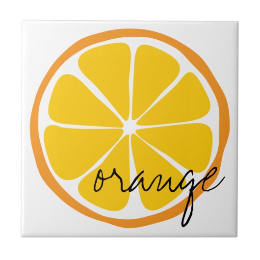 Summer Citrus Oranje Tile Tegeltje (Voorkant)