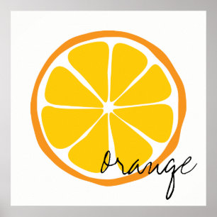 Summer Citrus Oranje Wall Art Poster