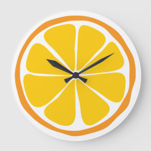 Summer Citrus Oranje Wall Clock Grote Klok